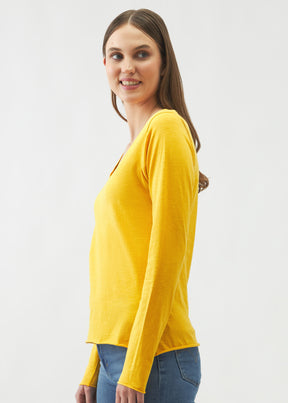 Esterella V Neck T-Shirt L/S Single Jersey TEST