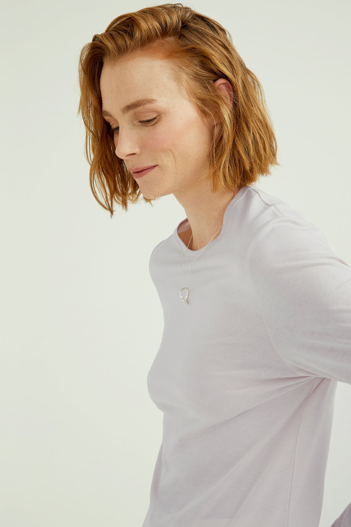Mira Frauen Rundhals T-Shirt Langarm Single Jersey Orchid Tint