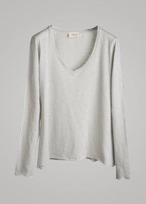 Esterella V Neck T-Shirt L/S Single Jersey TEST