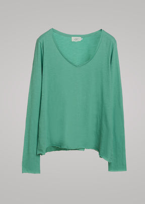 Esterella V Neck T-Shirt L/S Single Jersey TEST