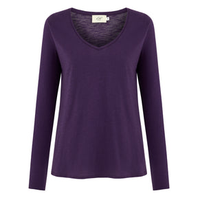 Esterella V Neck T-Shirt L/S Single Jersey TEST
