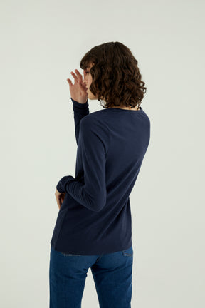 Esterella V Neck T-Shirt L/S Single Jersey TEST