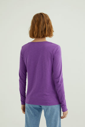 Esterella V Neck T-Shirt L/S Single Jersey TEST