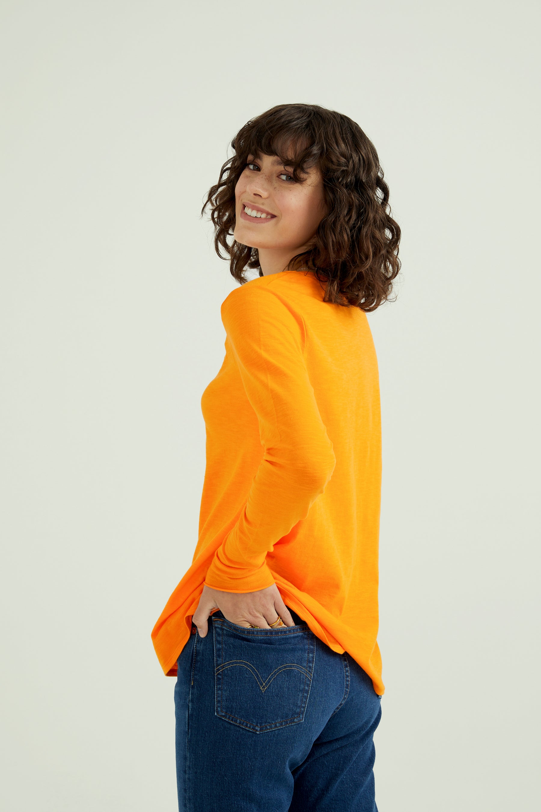 Esterella V Neck T-Shirt L/S Single Jersey TEST