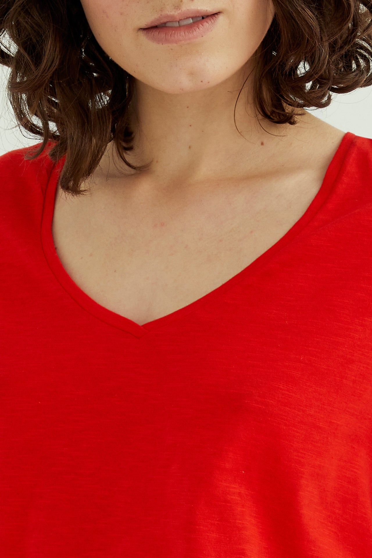 Esterella V Neck T-Shirt L/S Single Jersey TEST
