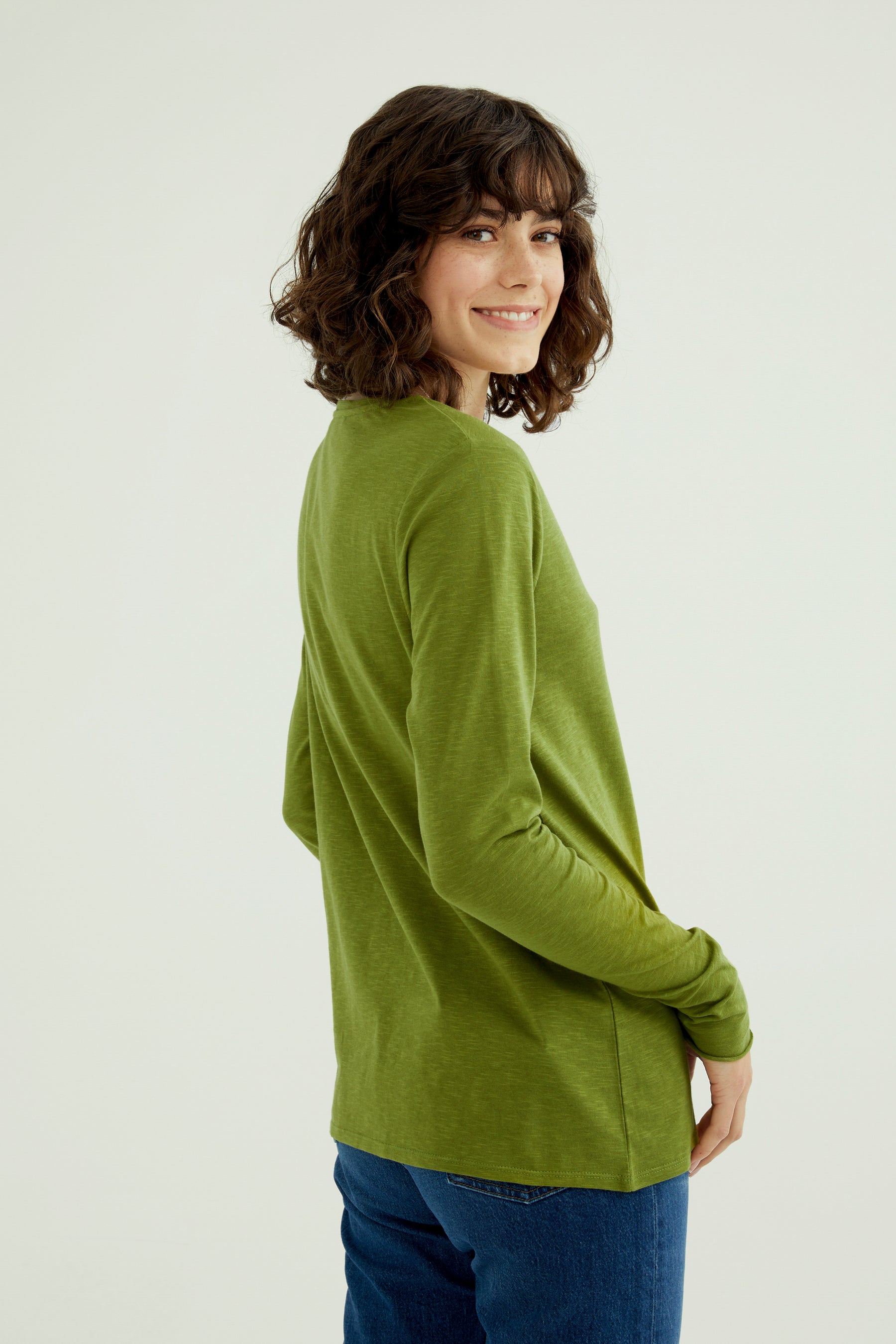 Esterella V Neck T-Shirt L/S Single Jersey TEST