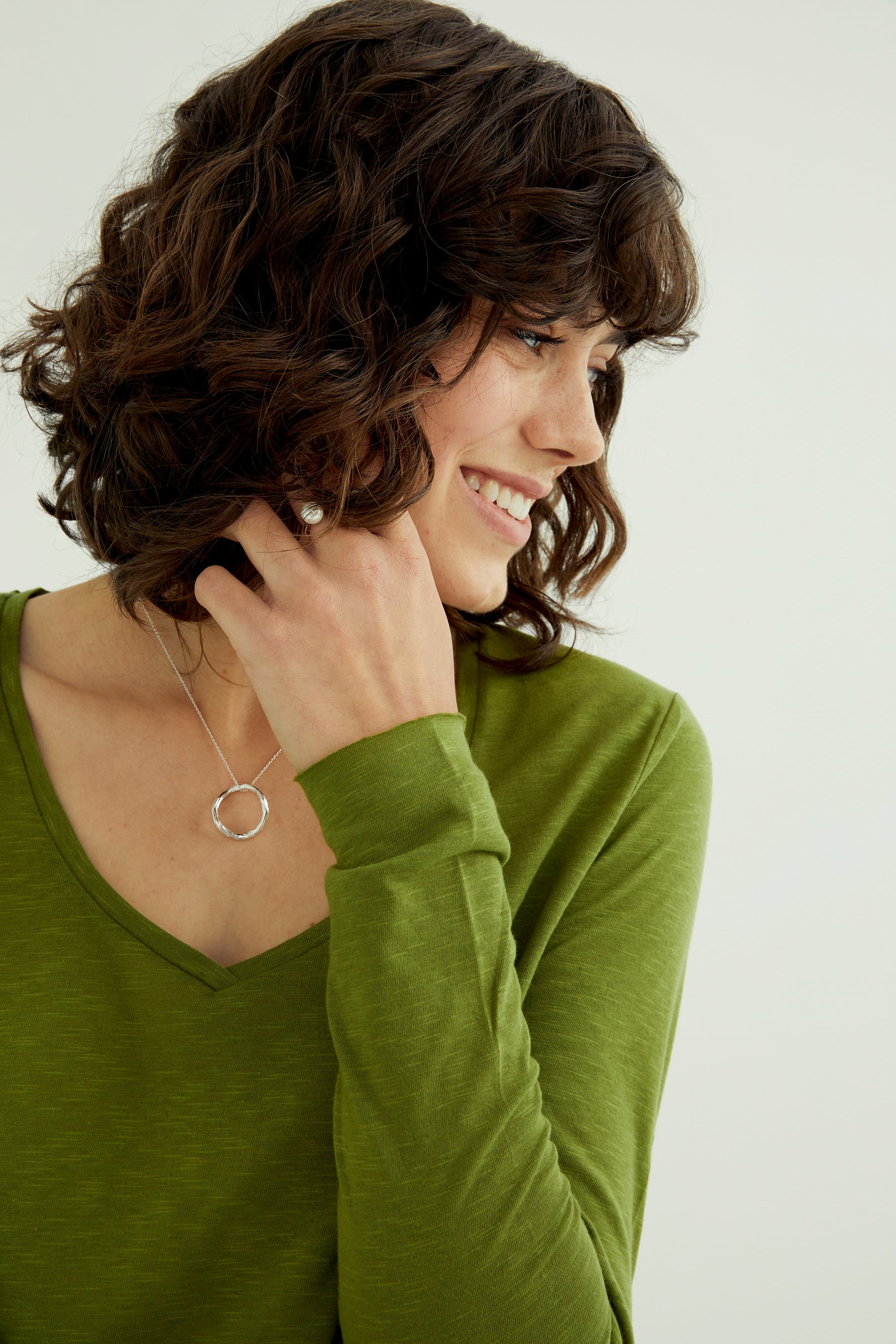 Esterella V Neck T-Shirt L/S Single Jersey TEST