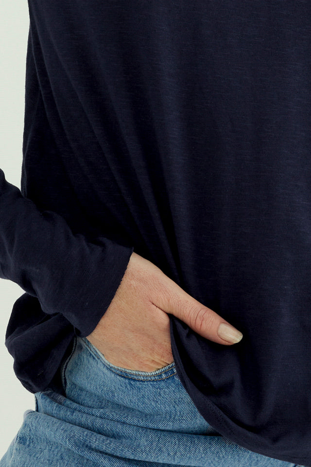 Esterella V Neck T-Shirt L/S Single Jersey TEST