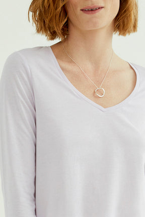 Esterella V Neck T-Shirt L/S Single Jersey TEST