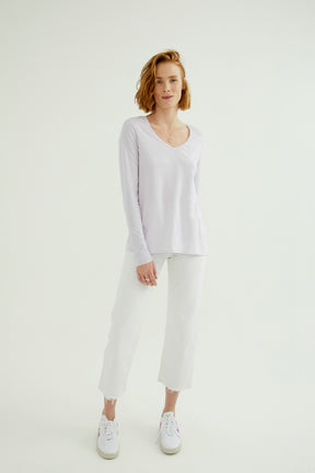 Esterella V Neck T-Shirt L/S Single Jersey TEST