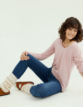 Esterella V Neck T-Shirt L/S Single Jersey TEST