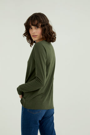 Esterella V Neck T-Shirt L/S Single Jersey TEST