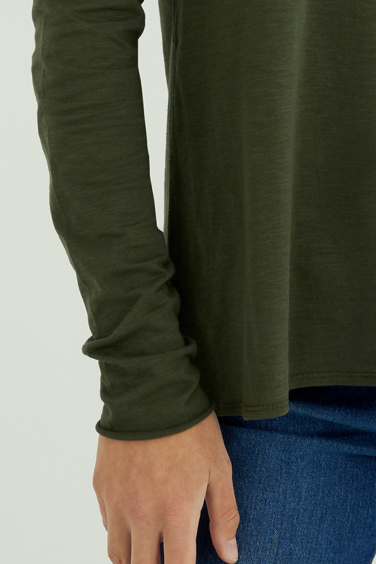 Esterella V Neck T-Shirt L/S Single Jersey TEST