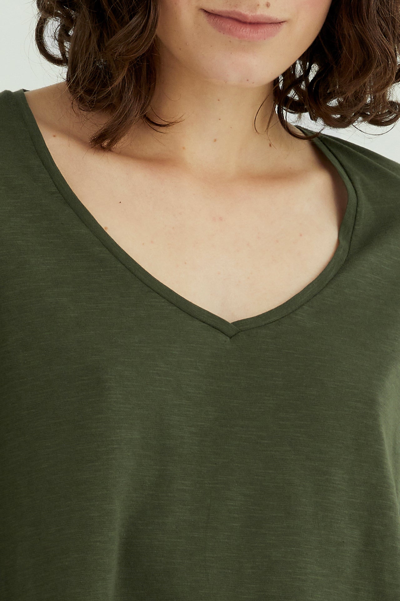 Esterella V Neck T-Shirt L/S Single Jersey TEST