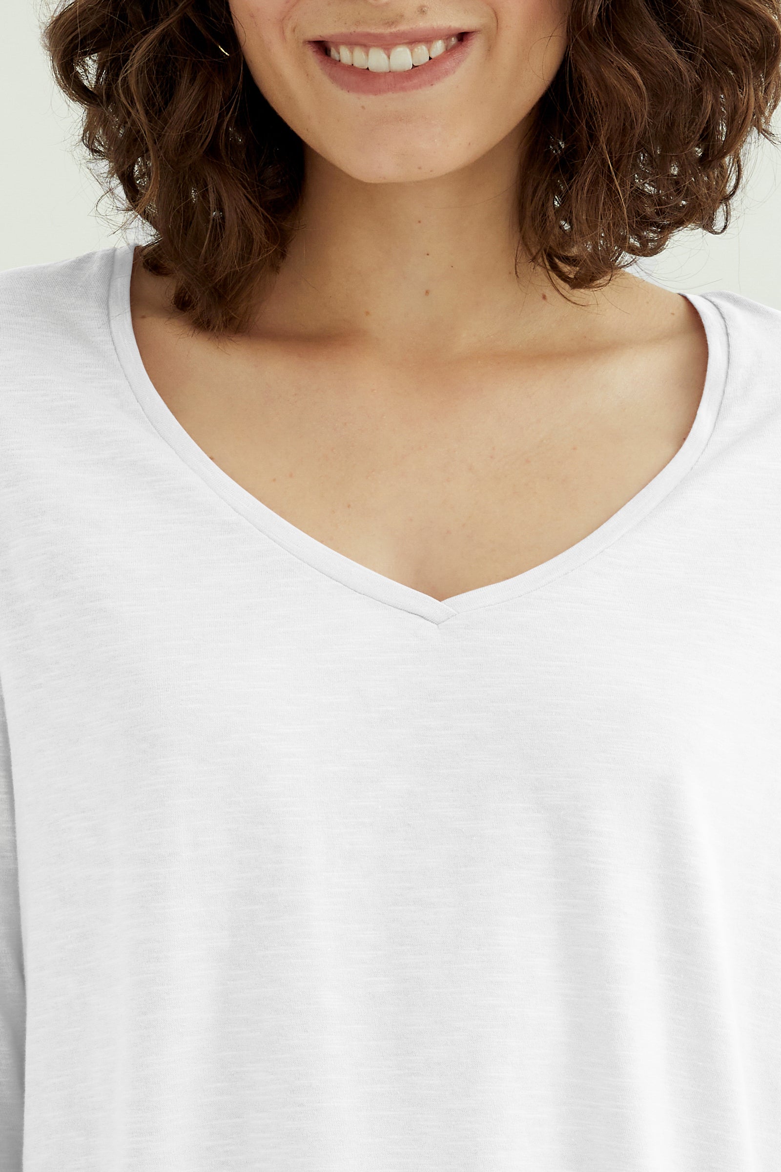Esterella V Neck T-Shirt L/S Single Jersey TEST