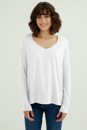 Esterella V Neck T-Shirt L/S Single Jersey TEST
