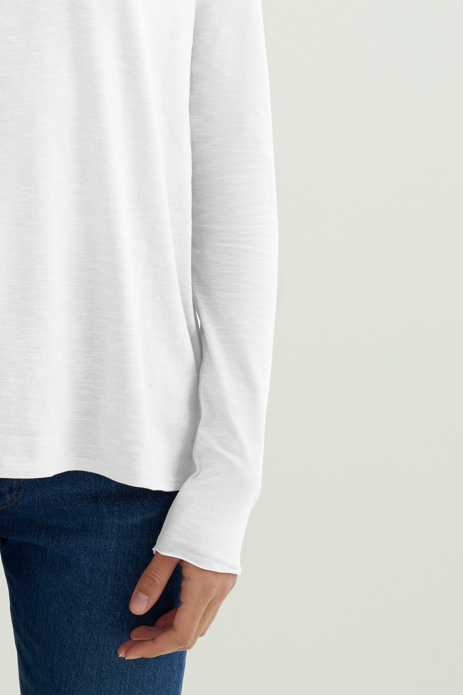 Esterella V Neck T-Shirt L/S Single Jersey TEST
