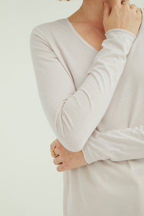 Esterella V Neck T-Shirt L/S Single Jersey TEST