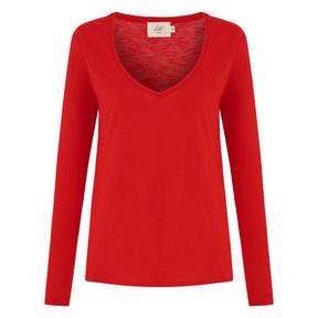 Esterella V Neck T-Shirt L/S Single Jersey TEST
