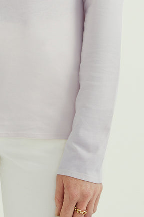 Mira Women Round Neck T-Shirt Long Sleeve Single Jersey Orchid Tint