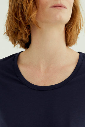 Miriam Frauen T-Shirt Rundhalsausschnitt Langarm Nachthimmel