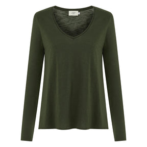 Esterella V Neck T-Shirt L/S Single Jersey TEST